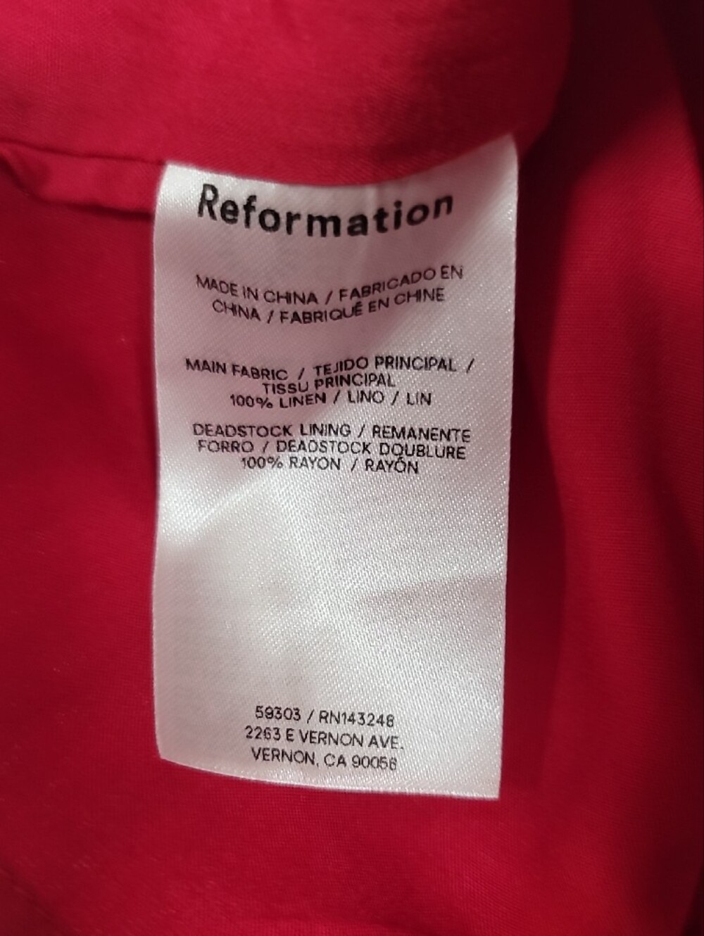 Reformation Marella Linen Top Size 10 - Picture 8 of 10